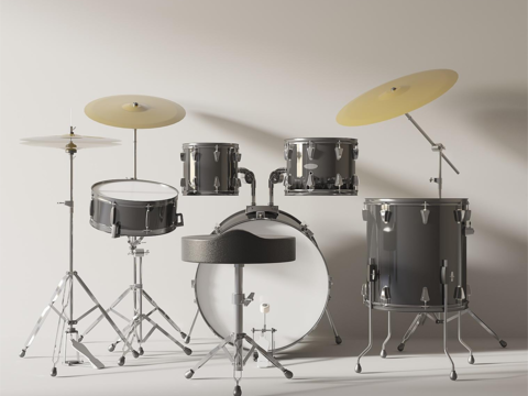 Modern drum set music equipment