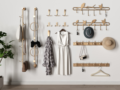 Modern metal coat rack hook