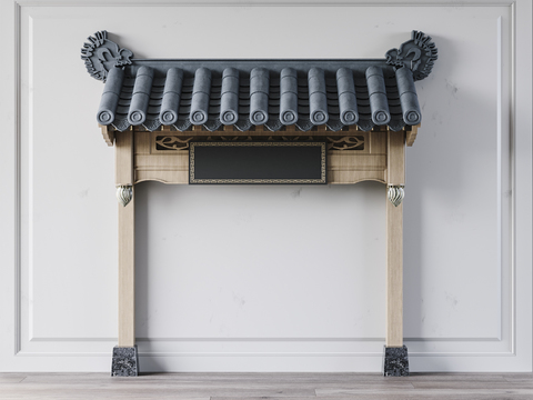 Chinese-style eaves door head