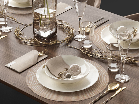 Modern dishes and tableware