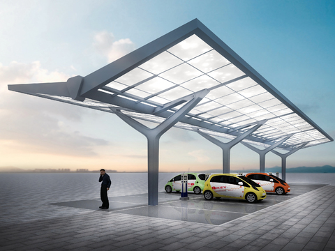 Modern charging carport free