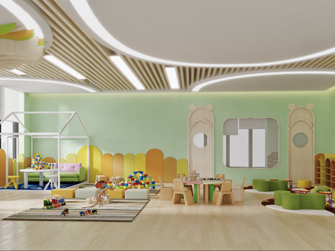 Modern Kindergarten Early Education Classroom Center