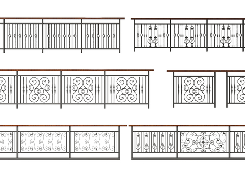 Wrought Iron Railing Guardrail River Barrier