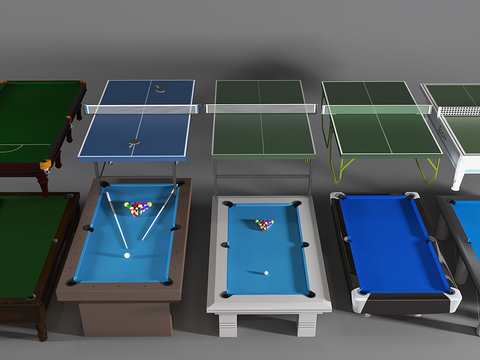 Modern billiards table tennis table combination