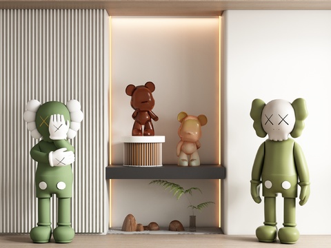 Kaws Art Toy Violence Bear Doll Cartoon Sculpture