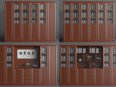 Neo-Chinese Style solid wood file cabinet