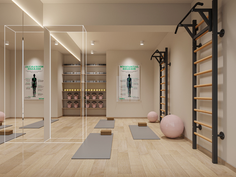 Modern Yoga Fitness Room