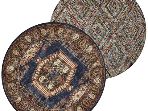 Modern Round Fabric Carpet Free