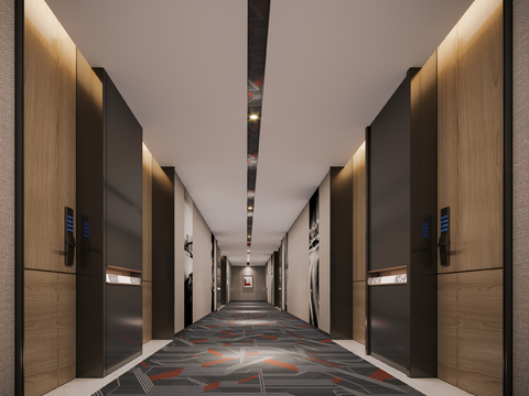 Modern Hotel Corridor