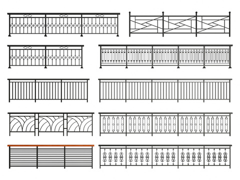 Wrought Iron Railing River Barrier Fence