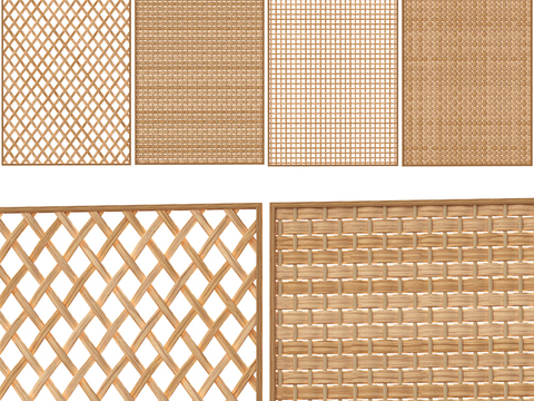 Natural wind rattan partition screen