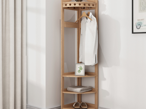 Modern Solid Wood Coat Rack