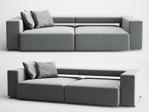 Modern fabric office double sofa