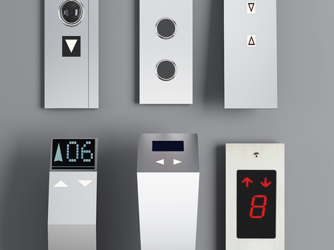 Modern stainless steel elevator switch combination