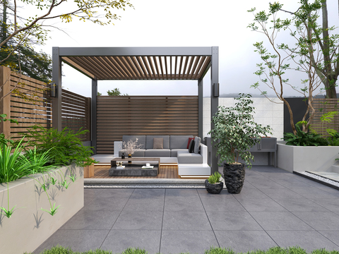 Modern Garden View Terrace Patio