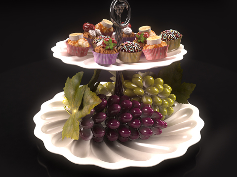 modern cake fruit plate free