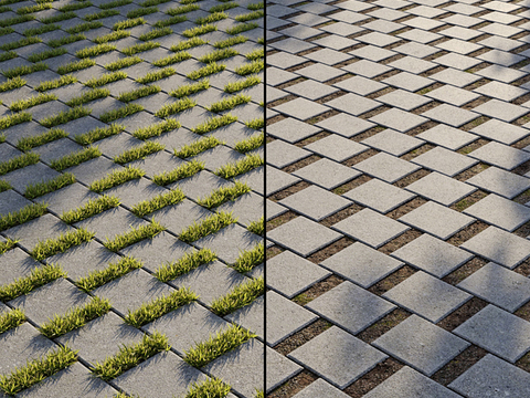 Modern Lawn Tile Sidewalk