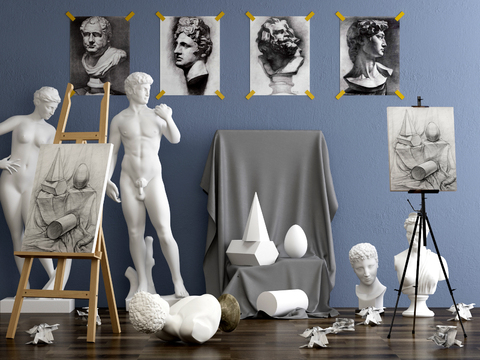 Modern Easel Plaster Art Room