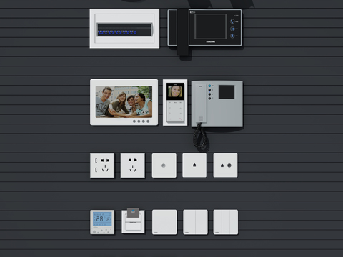 Modern socket switch panel video phone