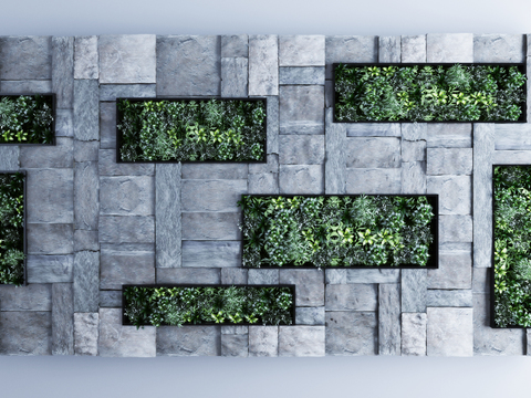 Natural wind rubble green plant Wall