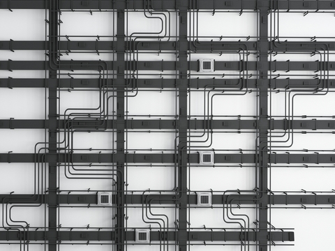 Industrial air ventilation line trunking line pipe