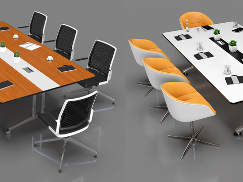 Modern Small Conference Table and Chair