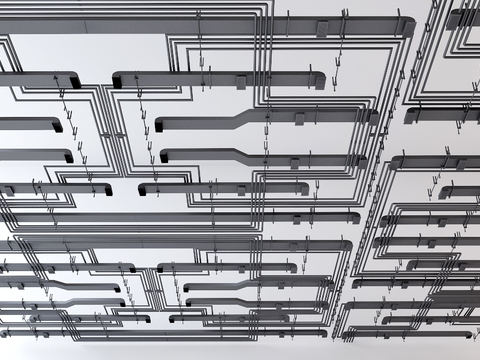 Modern air conditioning ventilation duct combination