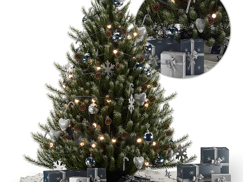 Christmas Tree Gift Box Art Display