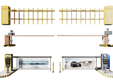 Toll pole access control automatic gate