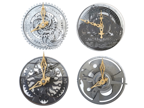 modern mechanical gear wall clock