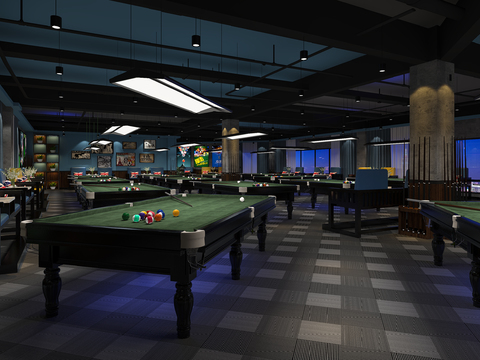 Industrial wind billiard room free