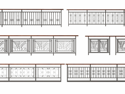 Wrought Iron Railing Guardrail River Barrier