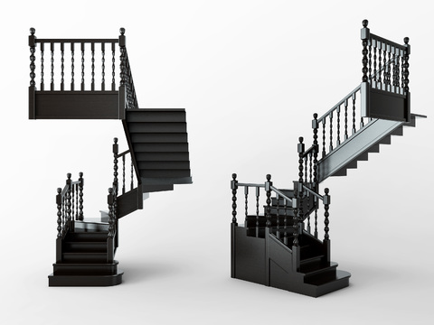 Modern solid wood staircase