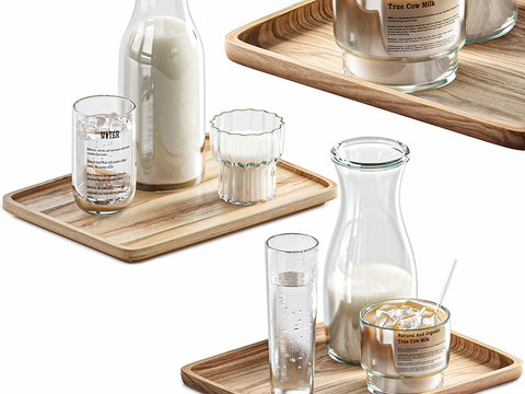 Tableware Glass Bottle Water Cup Coffee Cup Tray