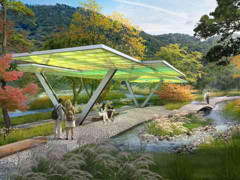 modern garden gazebo pavilion psd