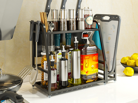 Modern kitchen seasoning rack