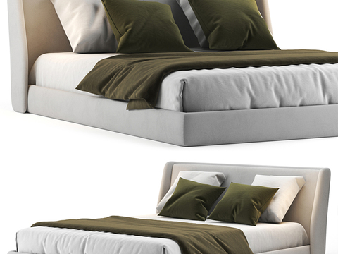 Natuzzi modern fabric double bed