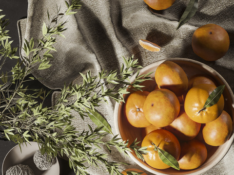 Modern orange fruit plate