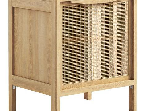 Florence Nightstand rattan bedside table