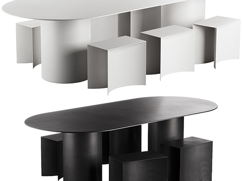 Modern Minimalist Creative Dining Table and Chair Free