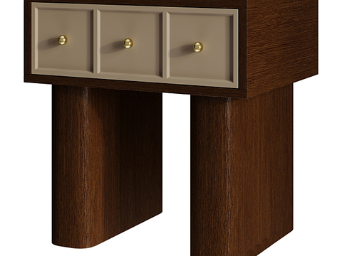 Modern Simple Solid Wood Bedside Table Free