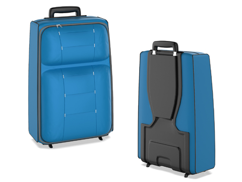 Modern blue suitcase