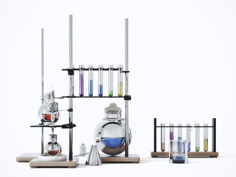 Modern chemical laboratory utensils and equipment