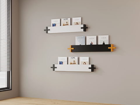 Wall-Mounted Bookshelf Storage Rack