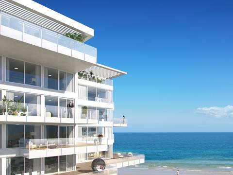 Residential building exterior sun room