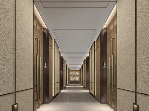 Modern Hotel Corridor