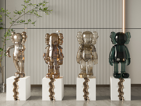 Modern acrylic kaws fashion sculpture ornaments