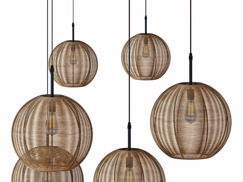 Modern bamboo chandelier