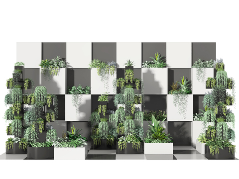 Modern Green Plant Plaid Decorative Wall