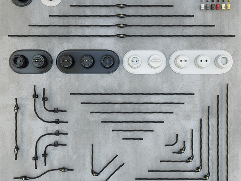 Modern switch socket wire line